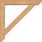 Ekena Millwork Traditional Slat Smooth Bracket w/ Offset Brace, Western Red Cedar, 5 1/2"W x 32"D x 32"H BKT0604X32X32TRA06SWR - alternate 3